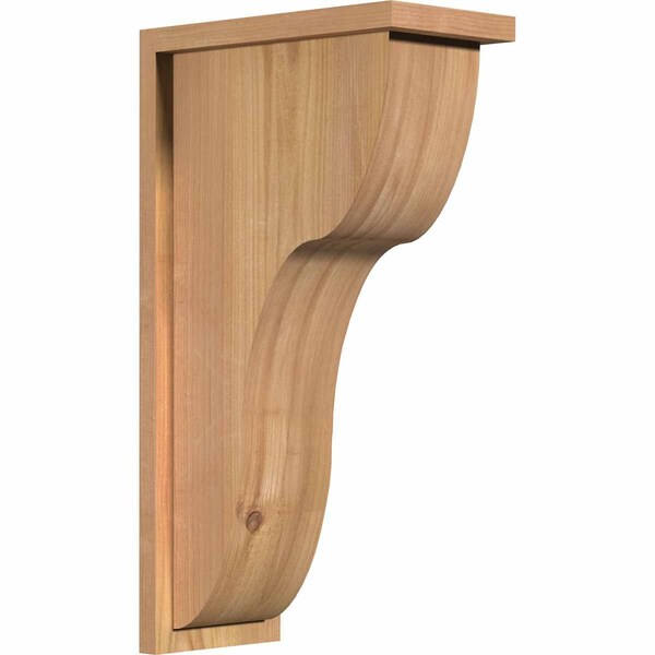 Ekena Millwork Carmel Smooth Corbel w/Backplate, Western Red Cedar, 7 1/2"W x 14"D x 26"H COR08X14X26CAR01SWR - main